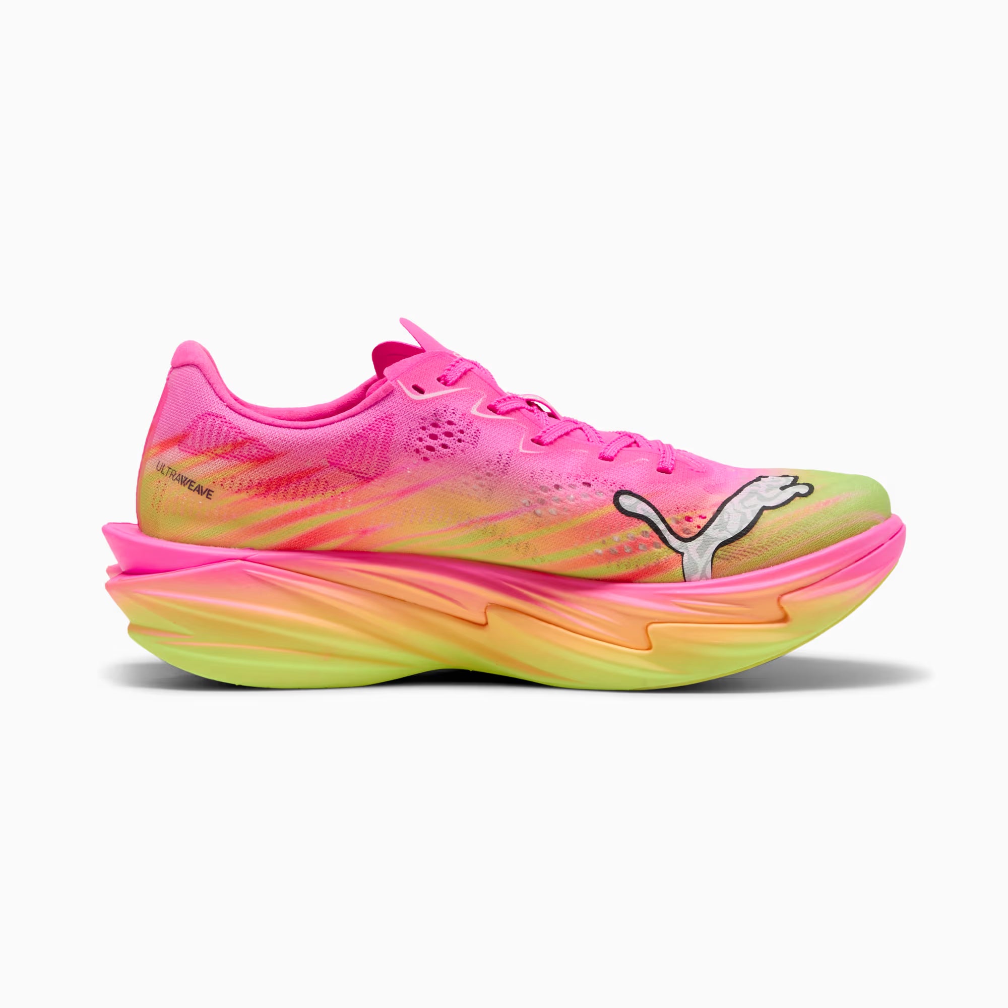 TENIS PUMA DEVIATE NITRO ELITE 4 - Poison PinkYellow AlertBright AquaSun