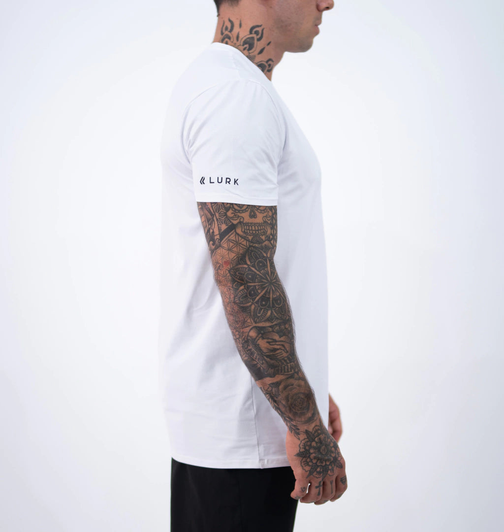 Camiseta Lurk Performance Masculina - Branca/Preta