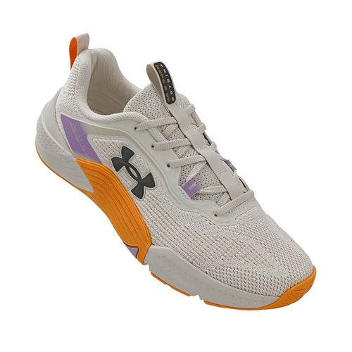 TENIS UNDER ARMOUR TRIBASE REPS 2  - BRANCO / LARANJA